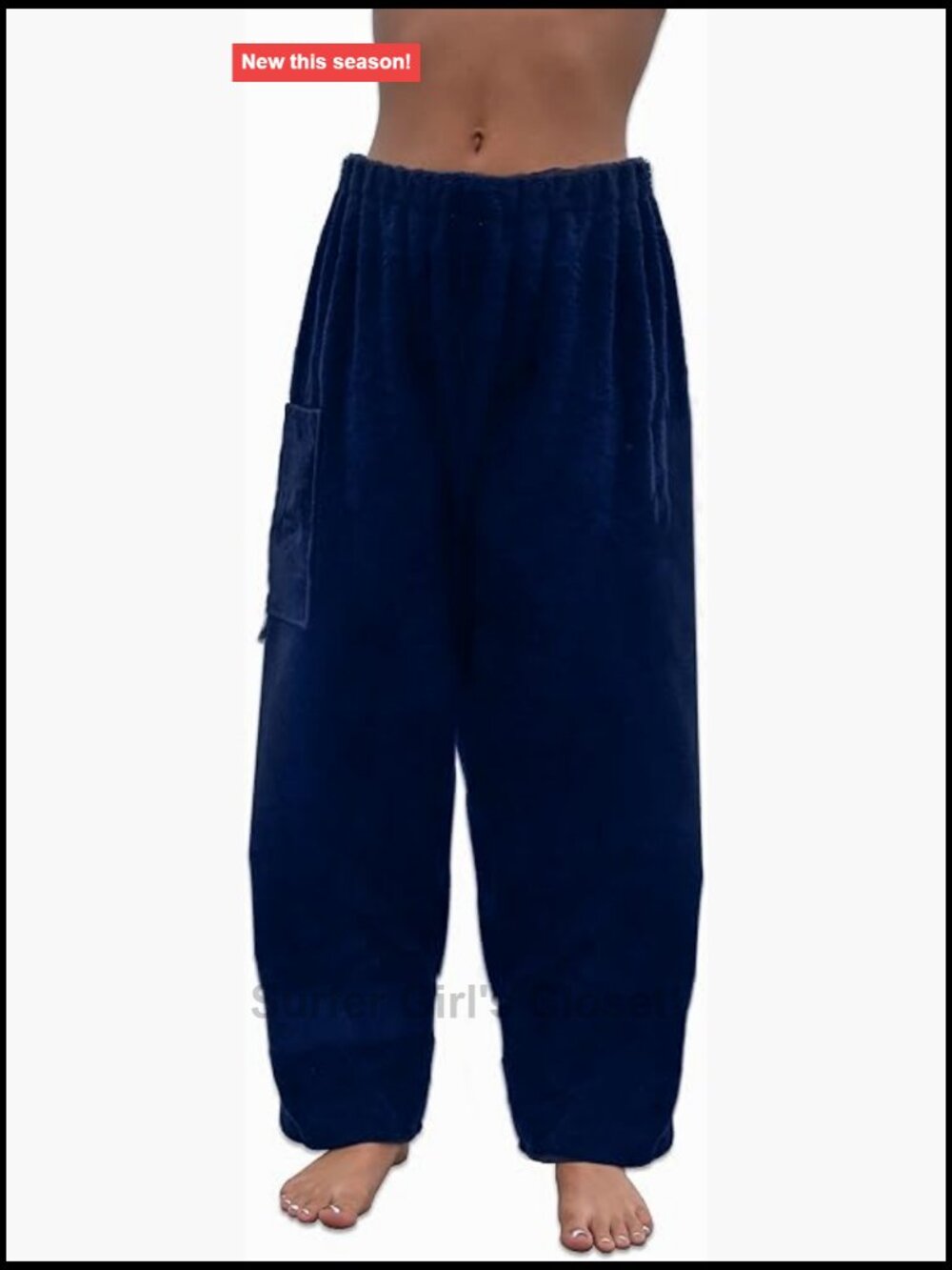 Cotton Terry Towel Pants – Beach Coverup – Resort Wear – Joggers
